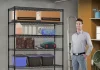 Shelving made of sturdy metal for a heavy load